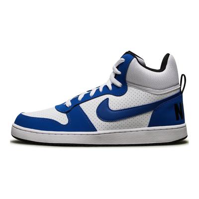 Court Borough Semplici Comodi Antiscivolo Ammortizzanti Durevoli Scarpe da Skate Alte Uomo Sneakers Bianco Blu 838938-102