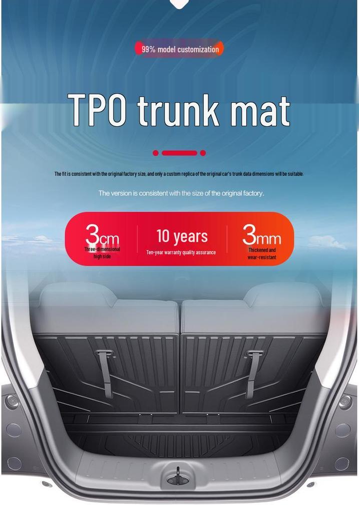 Changan Lumin Nuo Corn TPE Trunk Mat: Custom Car Interior Decoration Accessory