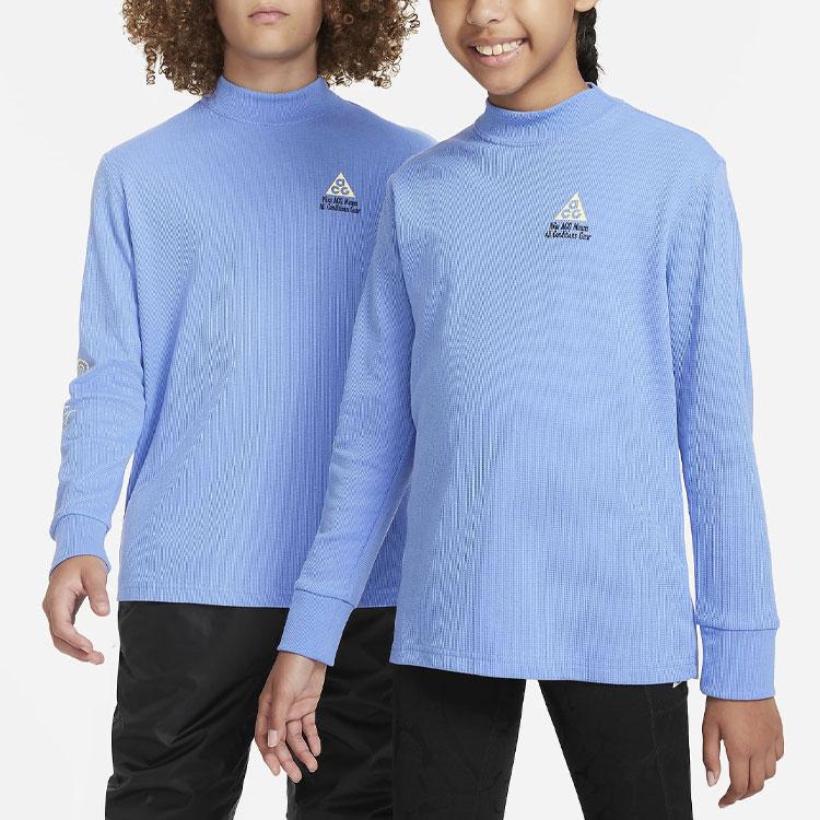 Nike ACG Series Letter Print Long Sleeve T-Shirt Kids Tops Blue FD3153-450