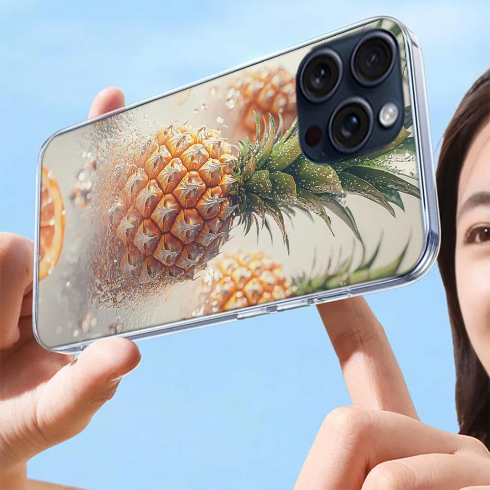 Harvest Pineapple Clear Phone Case For Iphone 17 Air 16 Pro Max 15 Pro 14 Plus 17E 16E 11 13 12 Mini Cover Cases Fundas Cell TPU