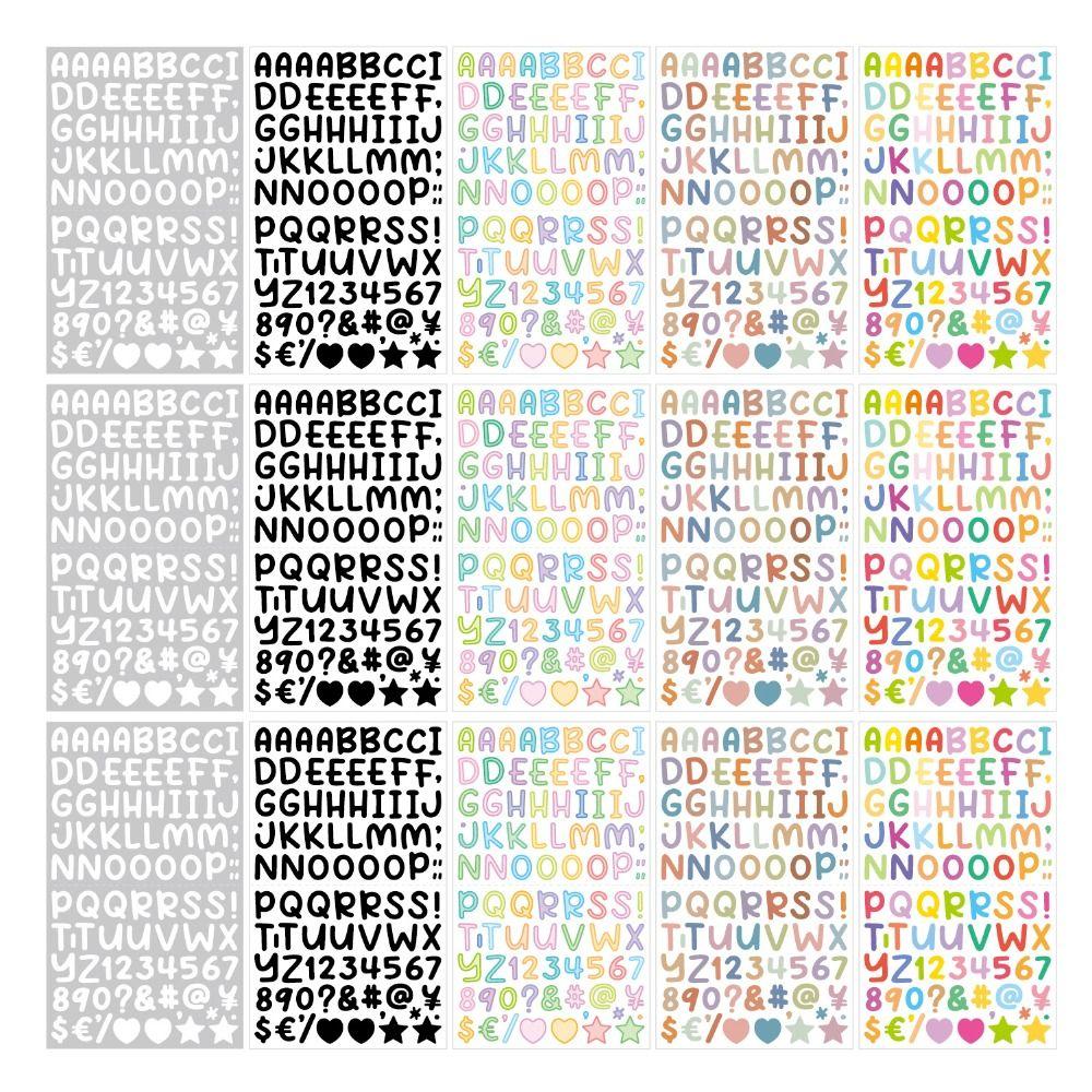 Cartoon Cartoon Initial Alphabet Paster 26 Letter Number Stickers  Hand Ledger Materials