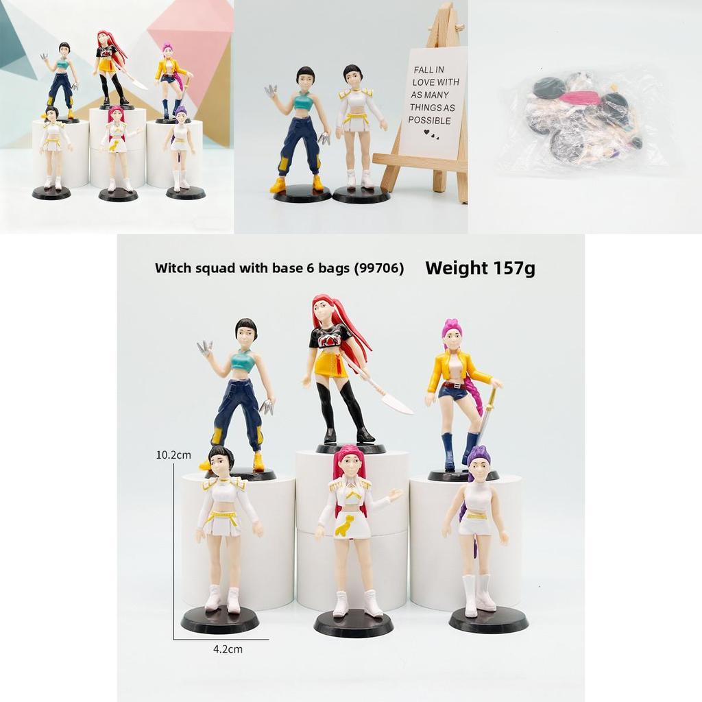 Kpop Demon Hunters Pvc Figurine With Base For Desk Decor Collectible Gift