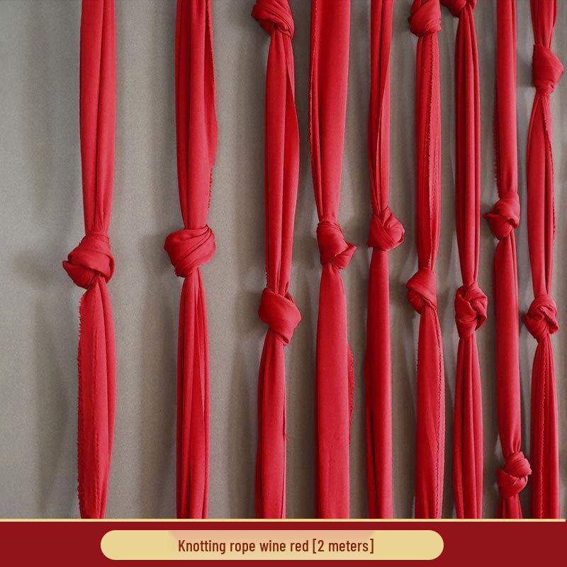 Festive Wine Red Velvet Pendant for New Year & Spring Festival Decorations