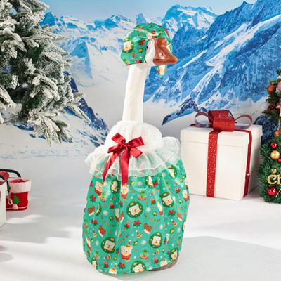 1 Sada Vánoční Veranda Husí Oblečení Venkovní Zahrada Trávník Dvůr Husí Socha Zima Santa Claus Elf Šaty Vánoční Sváteční Párty Převleky