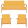Day and Night - Day and Night 3-piece Yellow Fabric Sofa Set