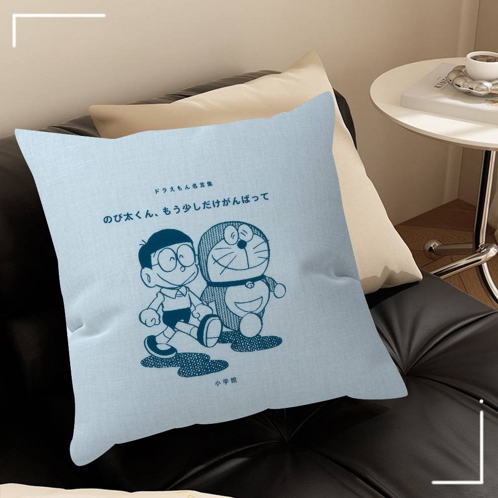 Pillow Cover Sofa Cushion Cover Home Room Decoration Children Gift Anime D-D-Doraemon W-Whitepaper