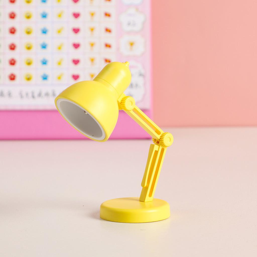 Lamp Mini Table Led Folding Portable Small Night Light Button Powered Battery