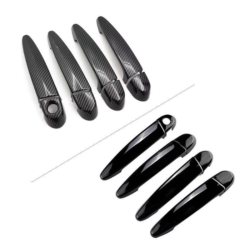 Maniglia Esterna Portiera Auto in Texture Carbonio Trim per BMW Serie 1 3 F20 F30 F31 F35 2013-2015 E90 E92 X1 E84 X3 F26 X5 E70 X6