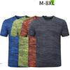 Letní oversized pánské tričko s krátkým rukávem a kulatým výstřihem, rychleschnoucí tričko Sportovní outdoorová trička odvádějící pot