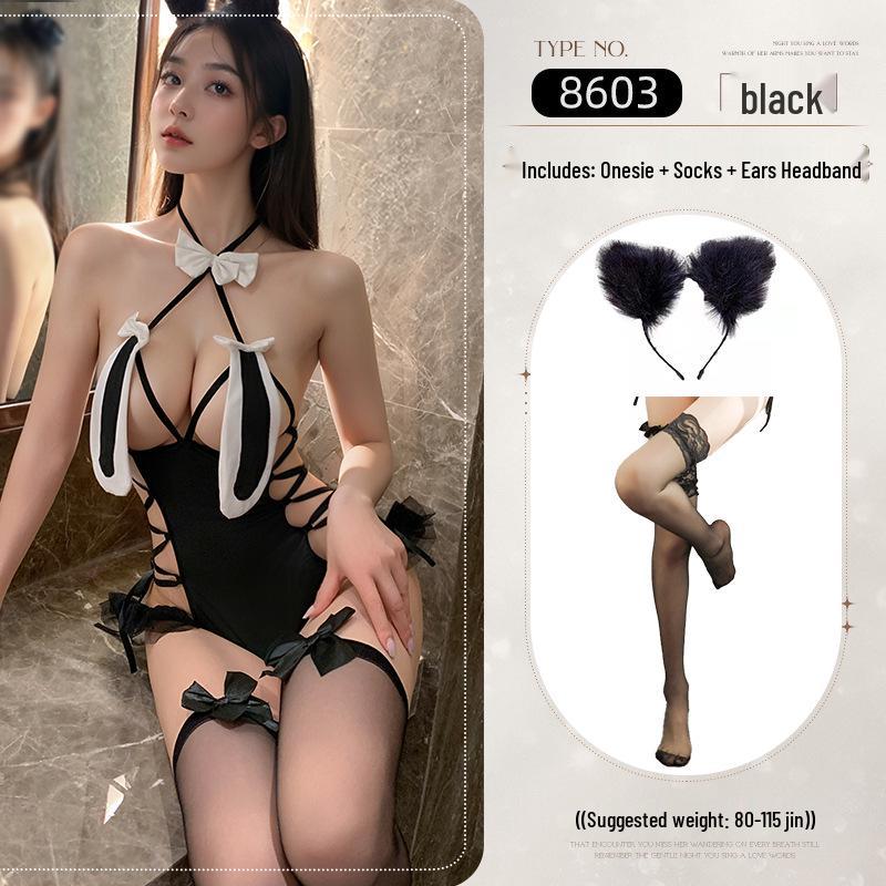 Sexy Bunny Girl Cosplay Dessous: Fantasy Cutout Temptation Einteiler