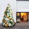 Green Gold Garland Balloon Decor White Silver Balloon Kit DIY Christmas Tree