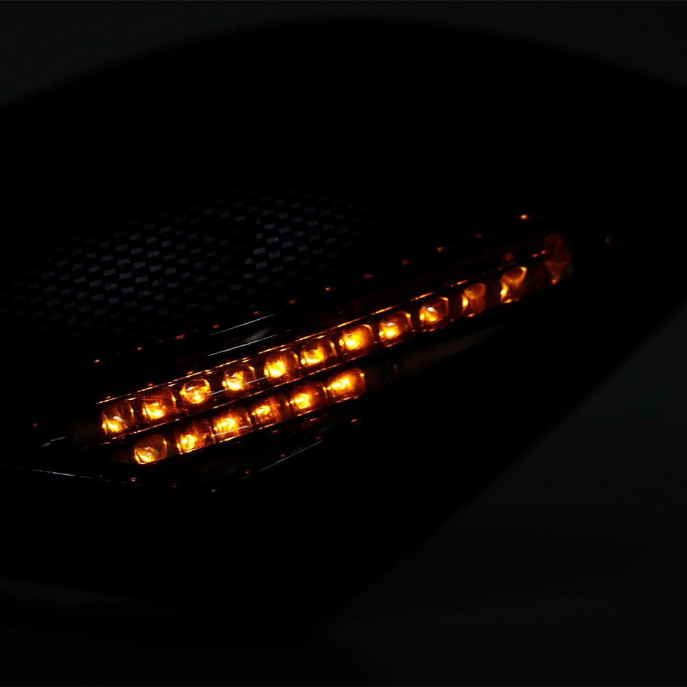 Motorcycle Modified Rearview Mirror with LED Turn Signal Light for Honda CBR600RR CBR1000RR(#E)