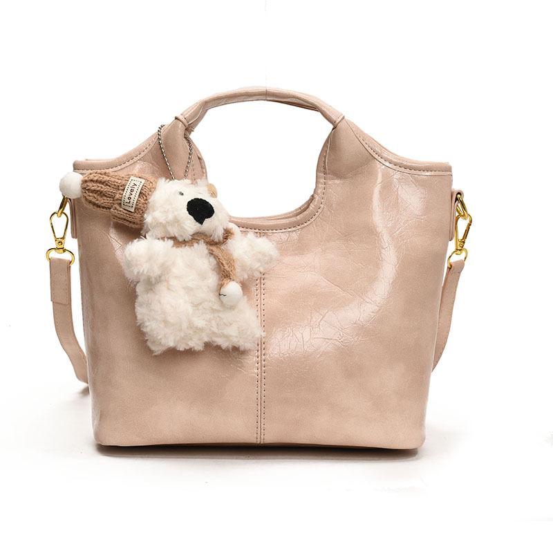 Large Capacity Bag Women's New Versatile Soft Leather Messenger Bag Women's Casual Portable Tote Bag