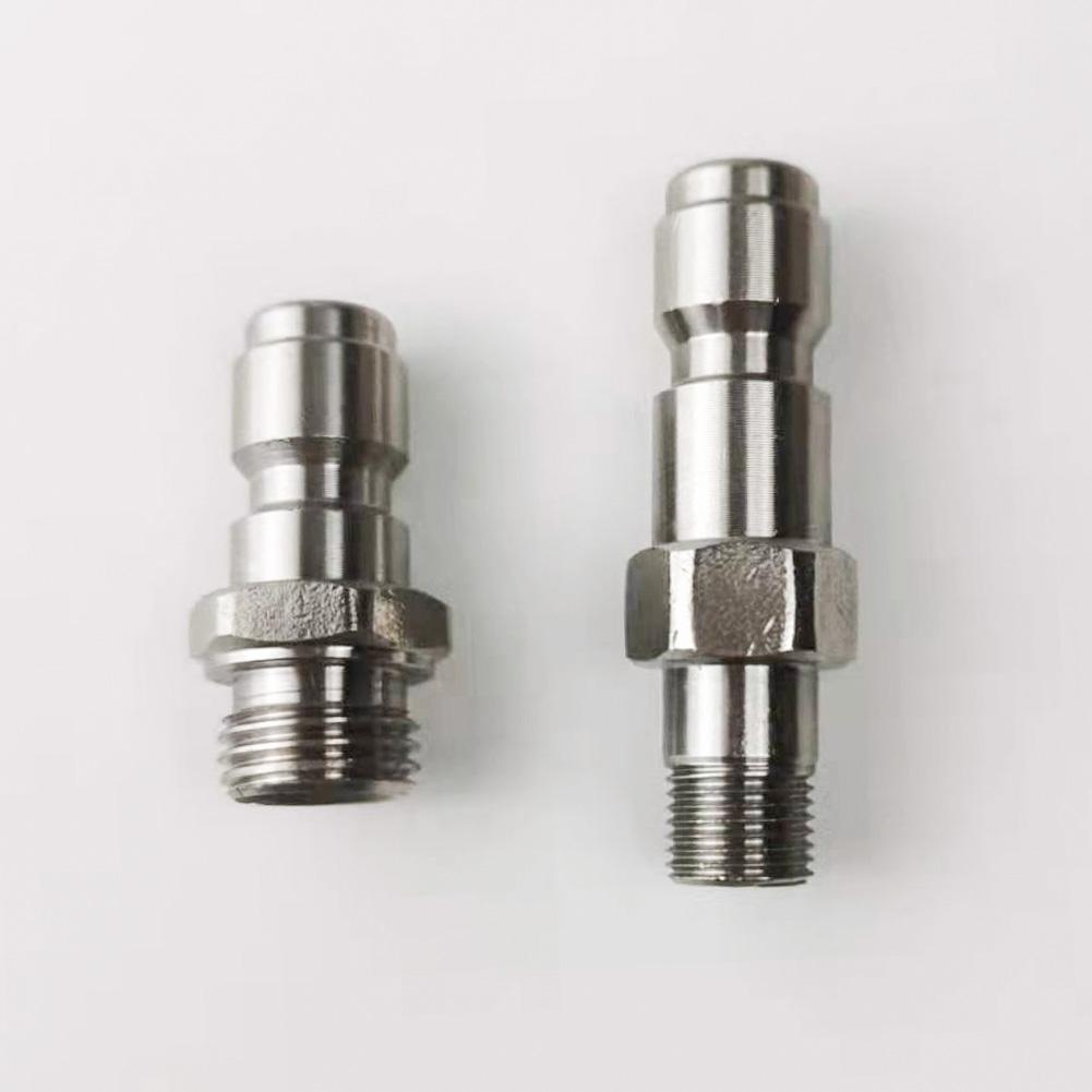 Foam Gun Nozzle + G1/4 Male/+ G1/8 Male Pressure Washer 1/4 Quick Release Plug Fitting Release Plug Fitting Car Wash Accessories