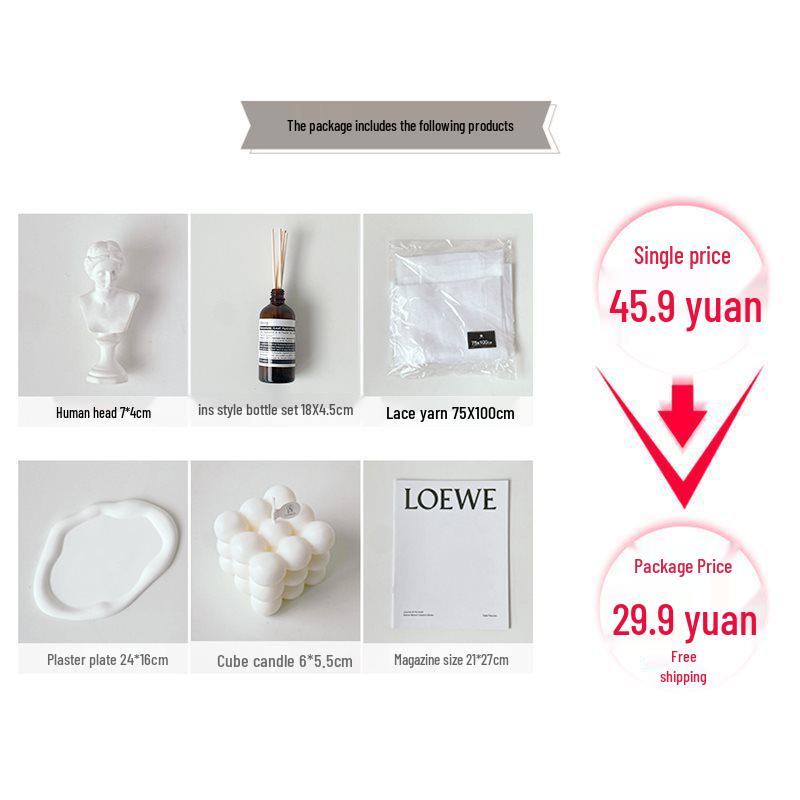 Creative Gypsum Disc Jewelry Props for Photography and Decoration