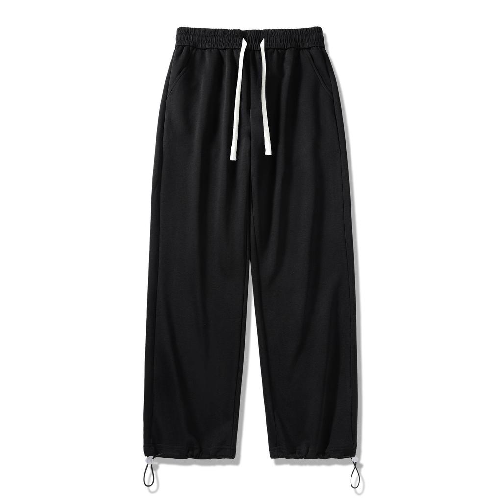 ACU Men's Gray Drawstring Sweatpants: Loose, Straight Leg, Versatile Casual for Spring & Autumn 2025