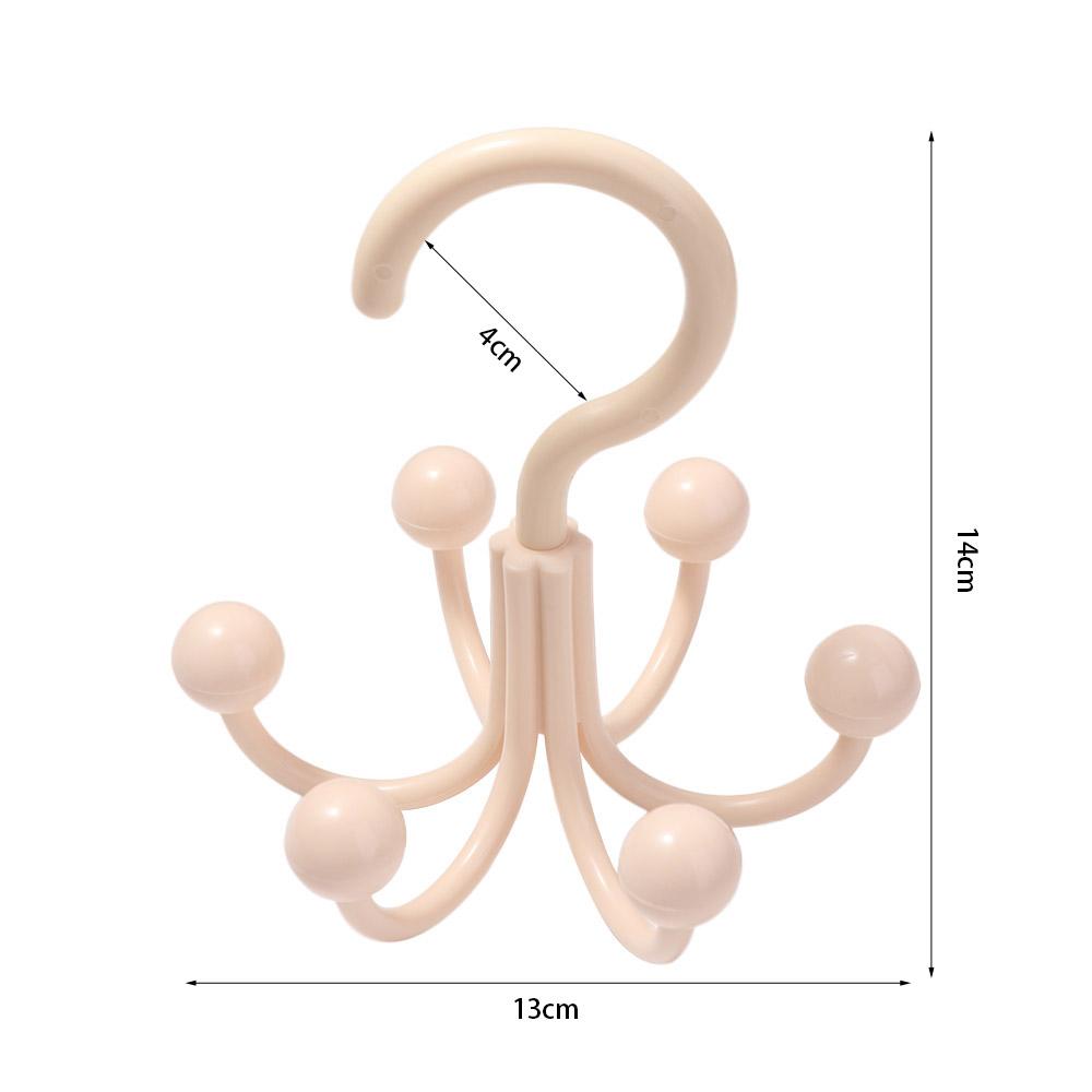 6pcs Portable Rotating Hook Space-Saving Multi-Functional Hooks Hat Tie Bag Hook  Home Storage