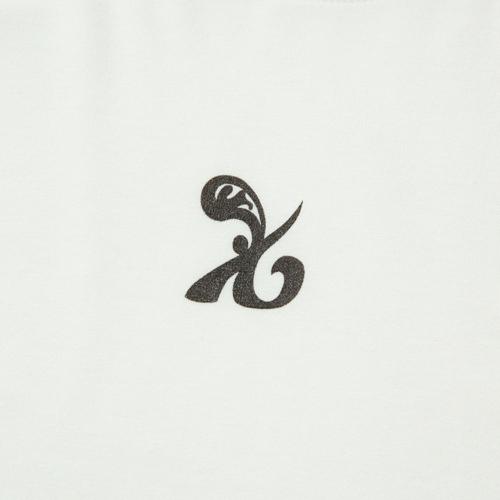 Keuluchi Symbol Crop Long-Sleeved T-Shirt (White) Womens