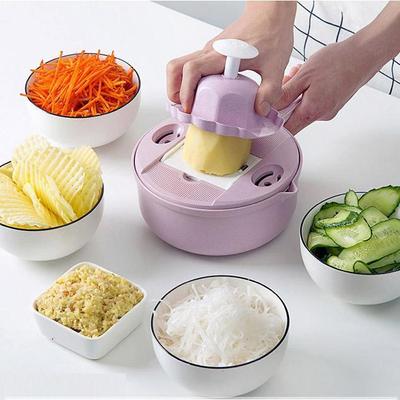 Affettatrice mandolina Taglierina manuale per frutta e verdura Chopper Grattugia per patate Trituratore per cipolla