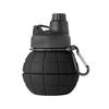 550ML Grenade Water Bottle Silicone Folding Water Cup Outdoor Fitness Activities Mountain Hiking Silicone Cup BPA Motivation Practical Use