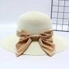 New Bow Pearl Straw Hat Women's Summer Temperament Versatile Casual Face Small Fresh Sun Hat