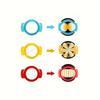 Stainless Steel 3-in-1 Manual Egg Slicer and Cutter Set, Multifunctional Kitchen Tool, Durable Plastic Handle,for Slicing Eggs, Fruits, and Vegetables