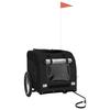 VidaXL Bicycle Trailer for Dog Black Oxford Fabric and Iron 93842