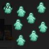 Indoor Outdoor Glass Door Decals Luminous Ghost Wall Stickers for Halloween Decoration, Glow in The Dark PVC Waterproof Decor Windows And