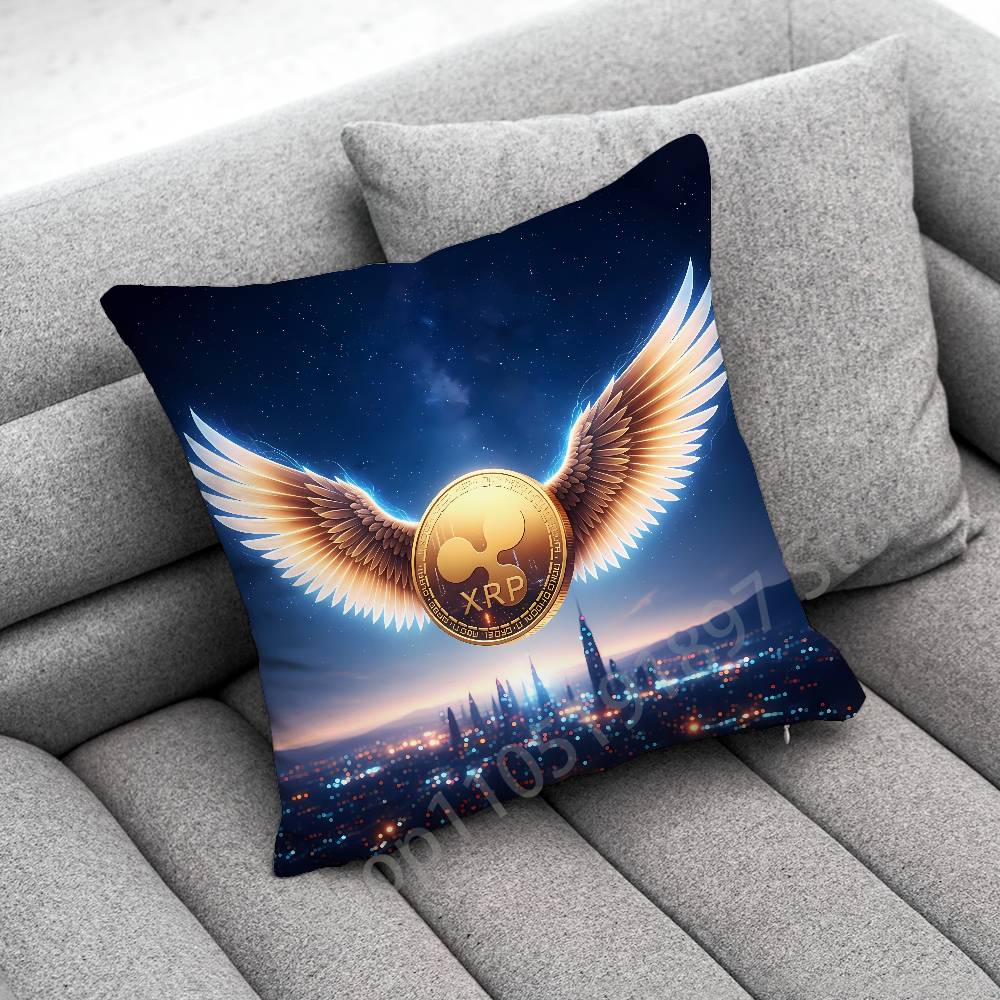 

Xrp Ripple Crypto Digital Currency Throw Pillow Case For 50x50cm 30x30cm 55x55cm 45x45cm 40x40cm Square Bed Pillowcase Cover 30cmx30cm