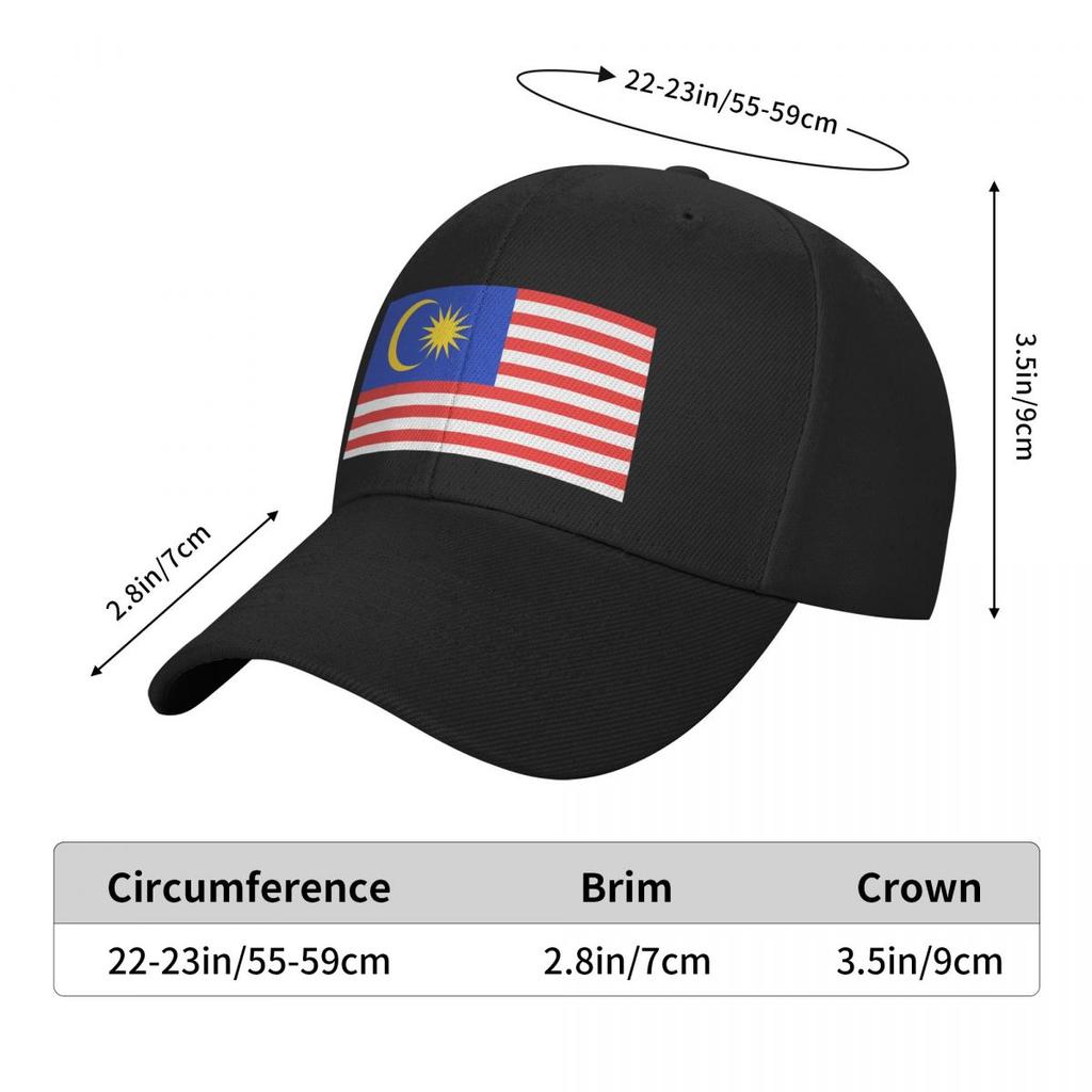 Malaysia Flag Baseball Cap Luxury Man Cap Designer Hat Caps For Women Men's