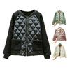 Frauen Herbst Winter Einfarbig Kurze Baumwolle Mantel Langarm Plüsch Spleißen Jacke Taschen Zipper Knopfleiste Baumwolle Gepolsterte Outwear
