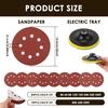 160pcs 5Inch Sanding Discs Pads Set with M14 Electric Pallet 40-600 Grit Abrasive Polishing Pad Kit Car Polish Sandpaper Sheet