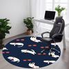 1pc Cherry Cats Office Round Area Rug, Under Office Chairs Bedroom Living Room Home Decor, Room Deco