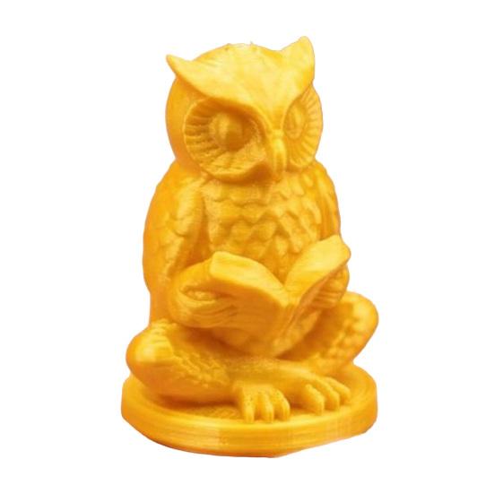 

Meditation Owl Figurine 3D Printed Cute Reading Owl Statue Novelty Zen Yoga Animal Sculpture for Office Desktop Shelf Decor