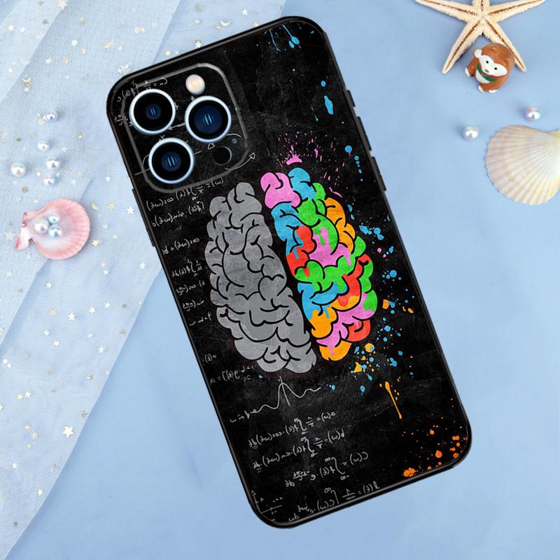 Brain Art Case For iPhone 17 Pro Max 16 15 14 12 11 13 Pro Max Plus 12 13 Mini 16e 17 Air Back Cover