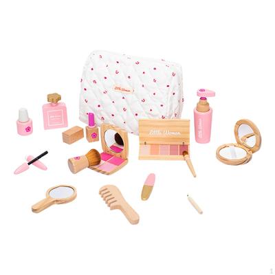 Kinder Rollenspiel Make-up Set Holzspielzeug für Mädchen Rollenspielzeug