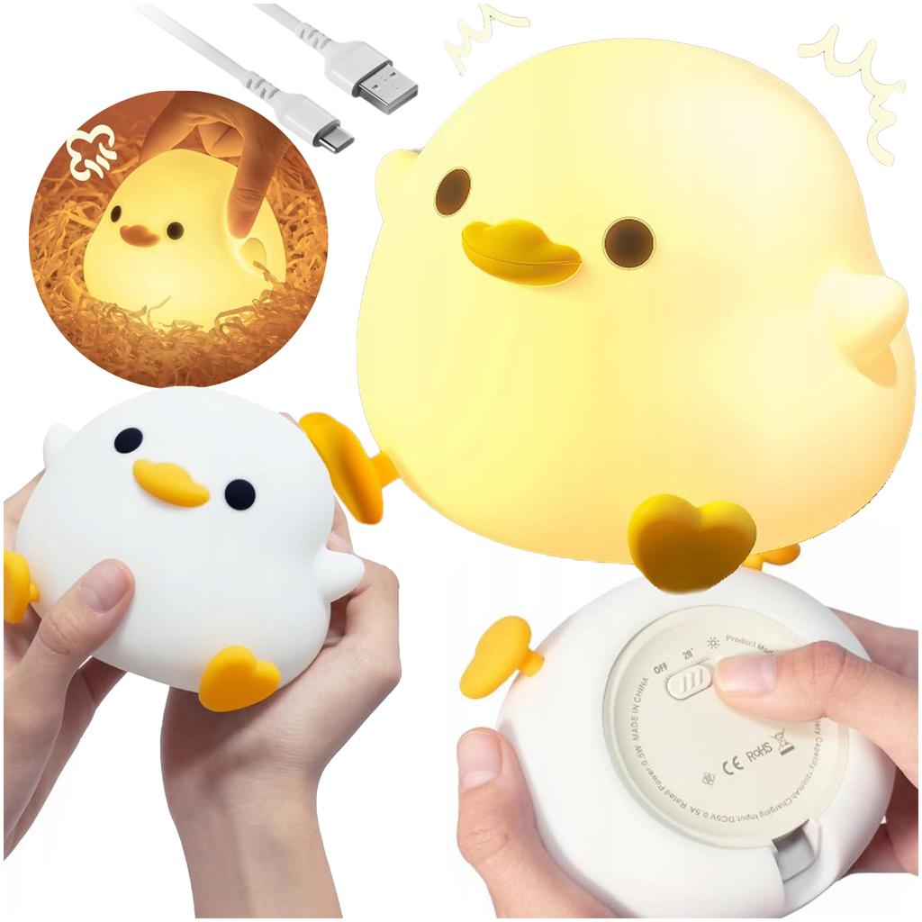 Duck-shaped Lamp Cute Silicone Duck USB Night Lamp