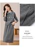 High-End Women's Knit Vest Dress Set with 3D Floral Design - Slimming Two-Piece for Fall/Winter