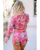 Azura Exchange Bold Graffiti Print Shirt Button Romper