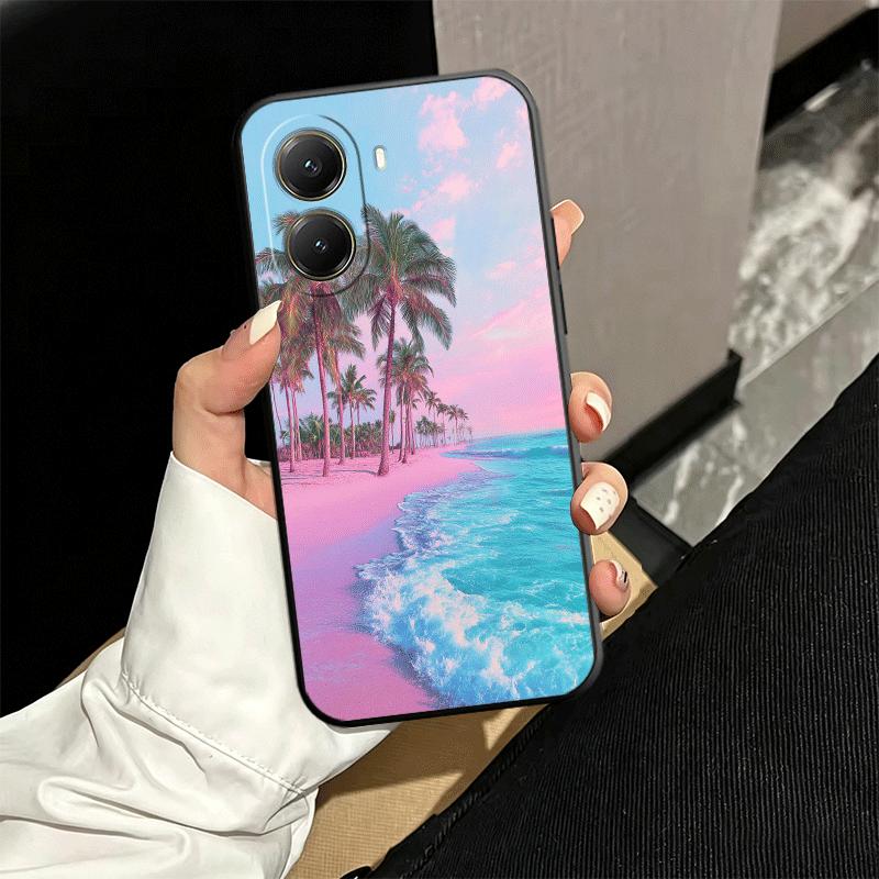 Pink Sunset Beach Dreamy Scenery Soft Phone Case for Xiaomi Poco X5 X6 X7 X8 Pro Max X3 F7 F8 Ultra M8 M7 M6 M5 Redmi 15 15C 14C