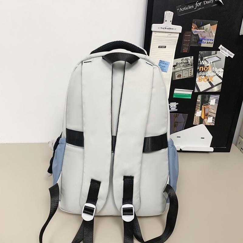 Студенческий школьный рюкзак с цветовыми блоками — фото 13