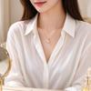 Elegant Square Titanium Steel Necklace for Women Hypoallergenic Slim Clavicle Chain for Wedding Dinner Jewelry Gift