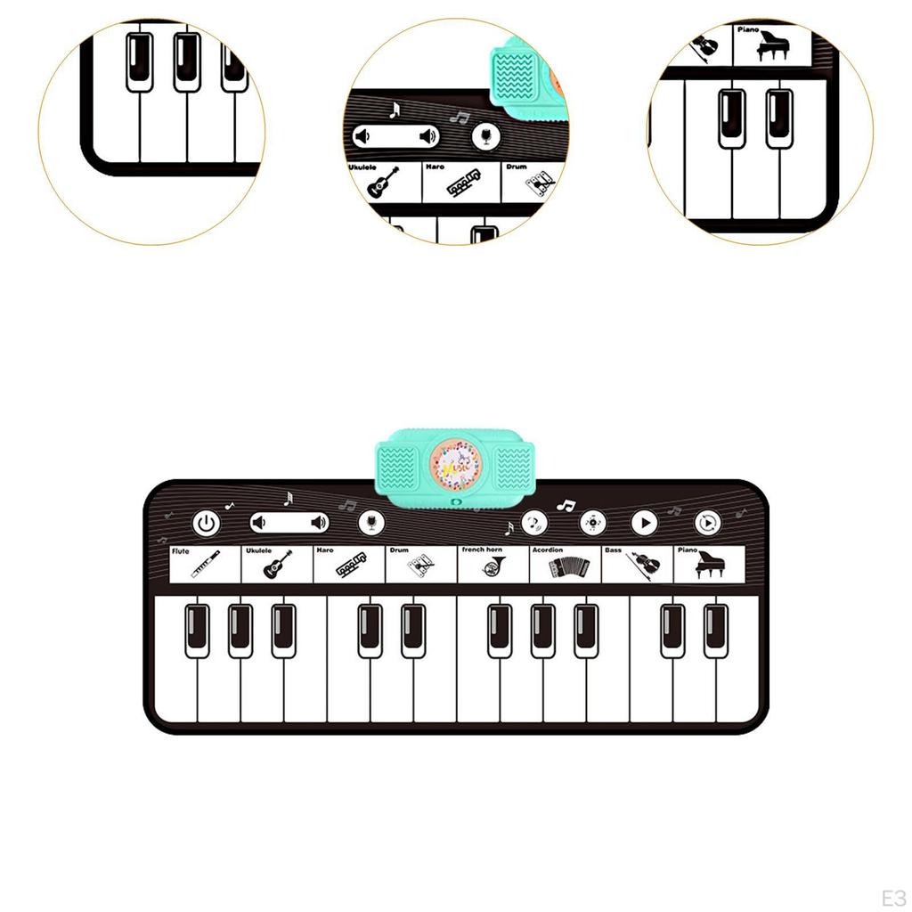 Floor Piano Mat for Toddlers 14 Keys 8 Musical Instruments