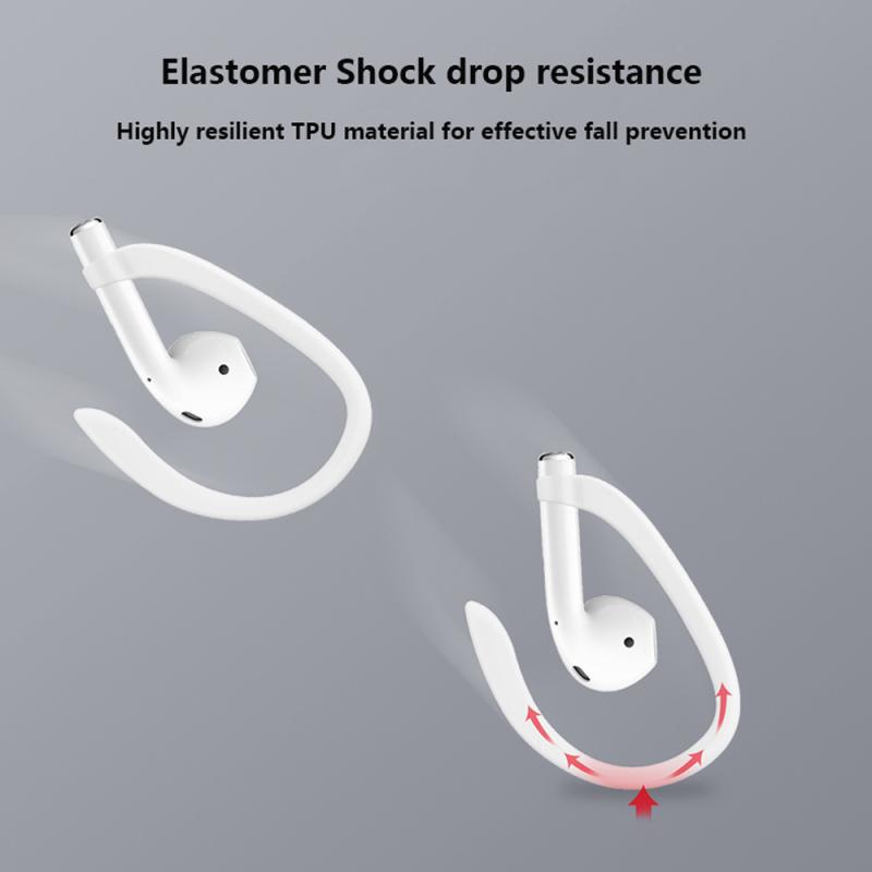 1 Pair Protective Earhooks Holder Secure Fit Hooks for Airpods Apple Wireless Earphones Accessories