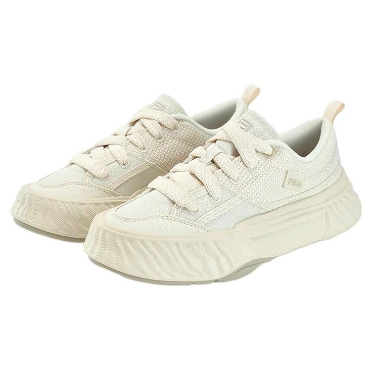 Fila Fosso Casual Shoes Fashion Comfortable Versatile Commuting Durable Low-Top Canvas Shoes Women Sneaker White F12W332301FOM