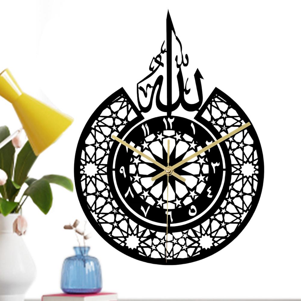 Wall Watch Clock Modern Metal Wall Clock Decor Non Ticking Rustic Stylish Household Ornament For Hall Bedroom Farmhouse Schools