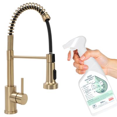COLIN REA Freestanding Kitchen Tap, Brushed Gold + Household Vinegar