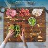 Kitchen Double-sided Cutting Board Thickened Acacia Wood Chopping Board Ideal for Cutting Meat Cheese Vegetable Solid Wood Board