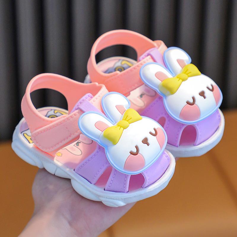 Girls Sandals Summer New Korean Style Boys Soft Soles2Years Old3Waterproof and non-slip children's walking sandals for 1-year-old babies