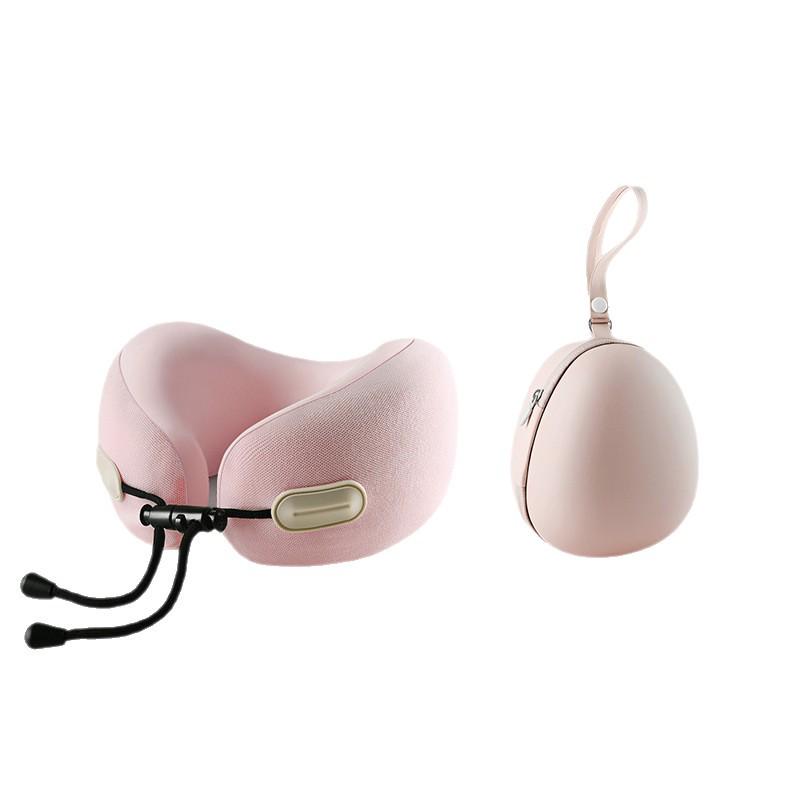 Portable U-Shaped Travel Neck Pillow for Long-Distance Car Rides - Collapsible Cervical Support Pillow